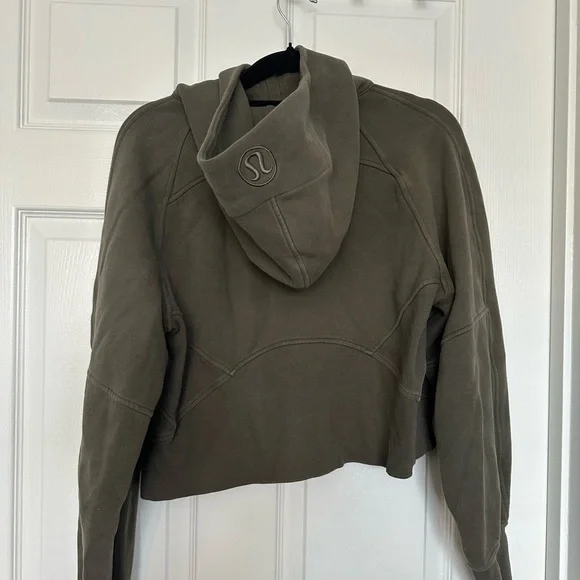 A95 Lululemon Athletica Green Sweatshirt Hoodie Scuba full zip sz xs /s - Picture 7 of 7
